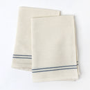 Vintage style blue striped dish towel - set of 2