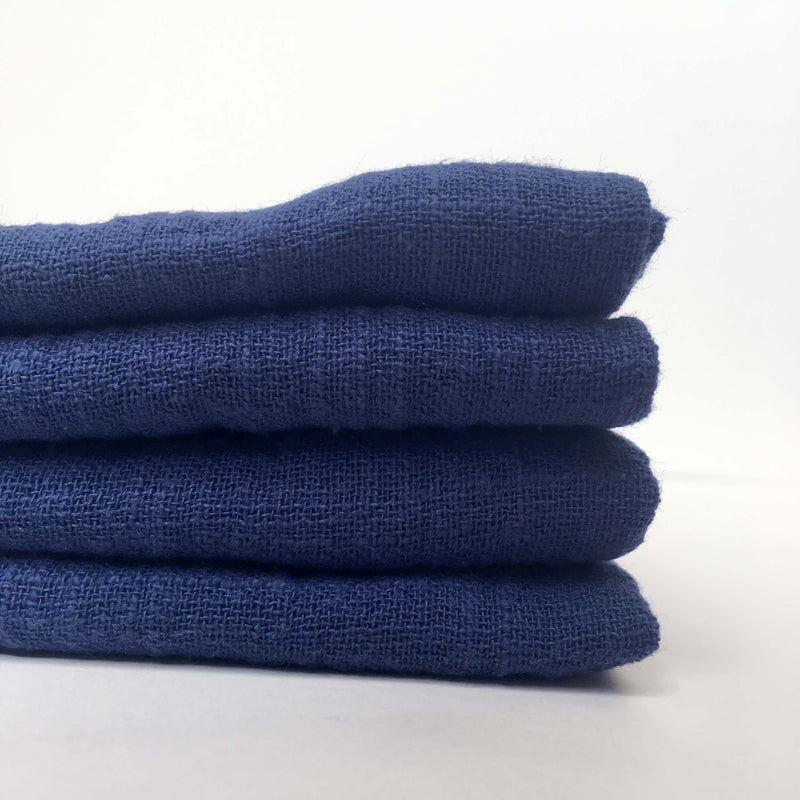Navy cloth napkins - set of 4