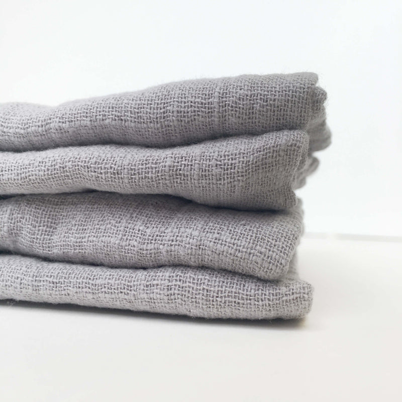 Light grey cloth napkins - set of 4