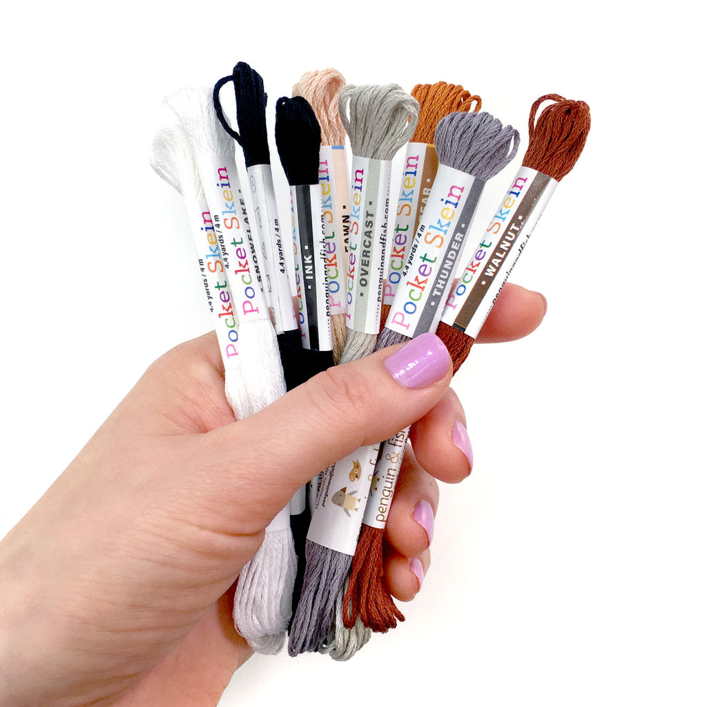 Single color embroidery floss packs - 4 skeins