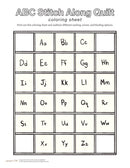 ABC Quilt Coloring Page - PDF - Freebie
