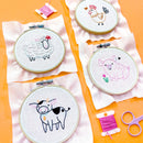 Farm Animals - 4 embroidery kit bundle