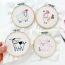 Farm Animals - 4 embroidery kit bundle