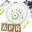April Daisy embroidery kit
