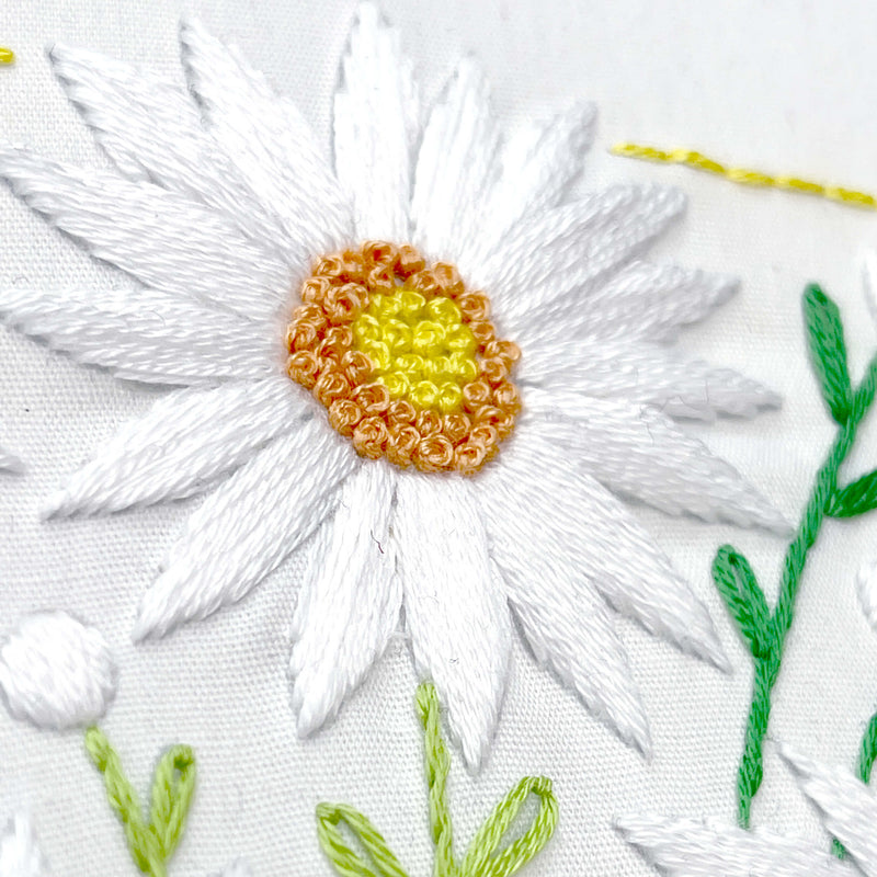 April Daisy embroidery kit