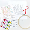 August Gladiolus embroidery kit