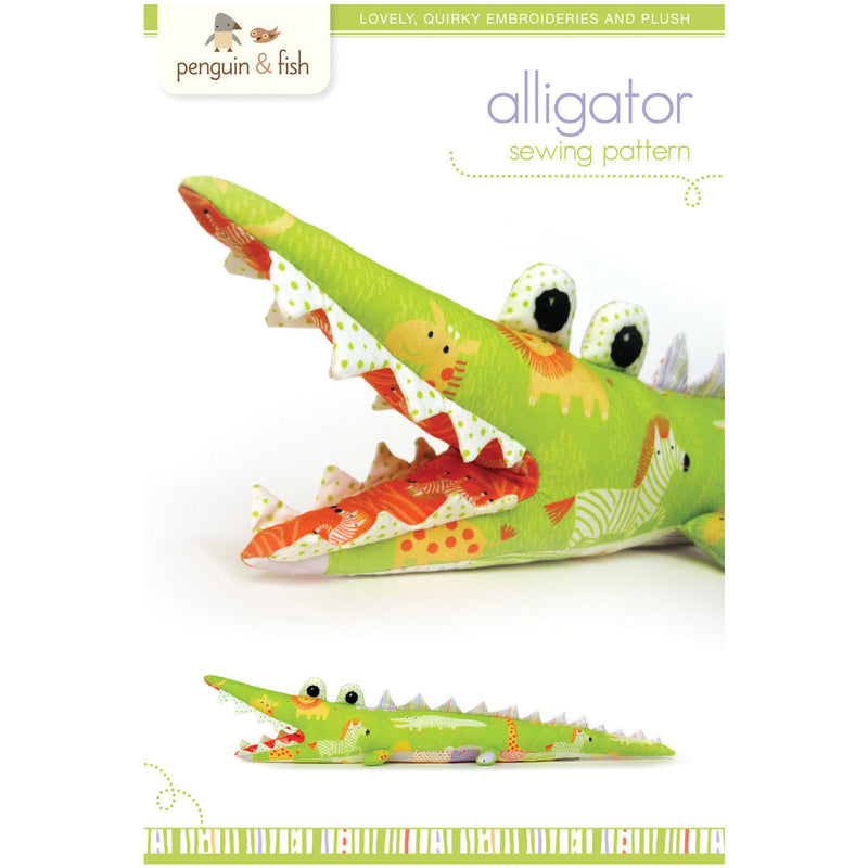 Alligator sewing pattern - physical pattern & booklet