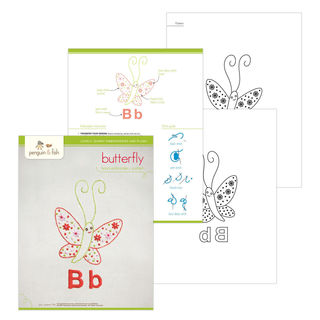 Bb Butterfly embroidery pattern - PDF
