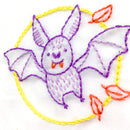 Batty Bat embroidery kit
