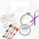 Batty Bat embroidery kit