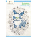 Boston Puppy embroidery pattern - iron-on