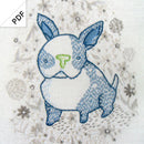 Boston puppy embroidery pattern - PDF