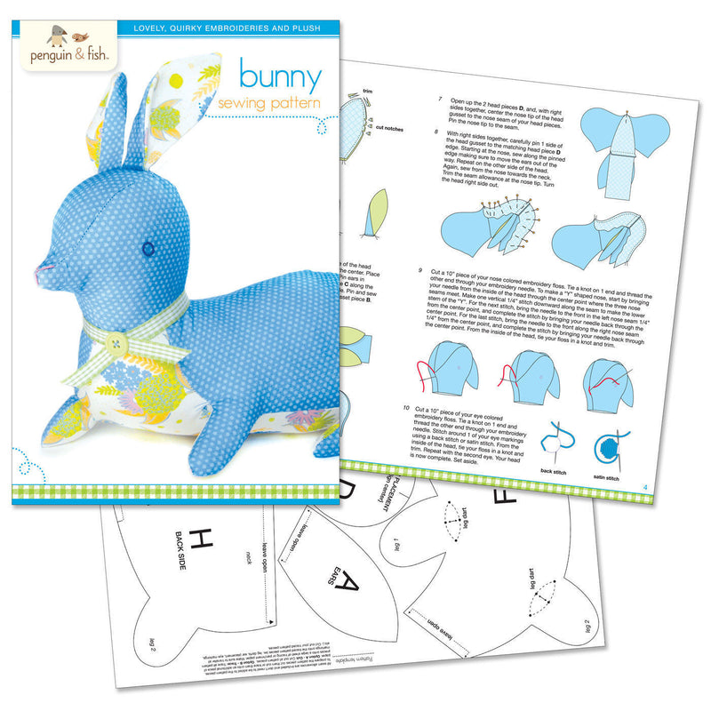 Bunny sewing pattern - PDF