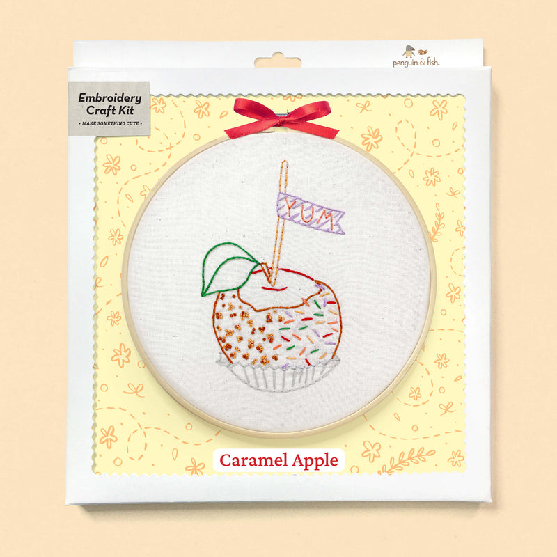 Caramel Apple embroidery kit