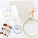 Chickens embroidery kit