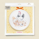 Chickens embroidery kit