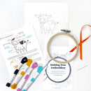 Cow embroidery kit