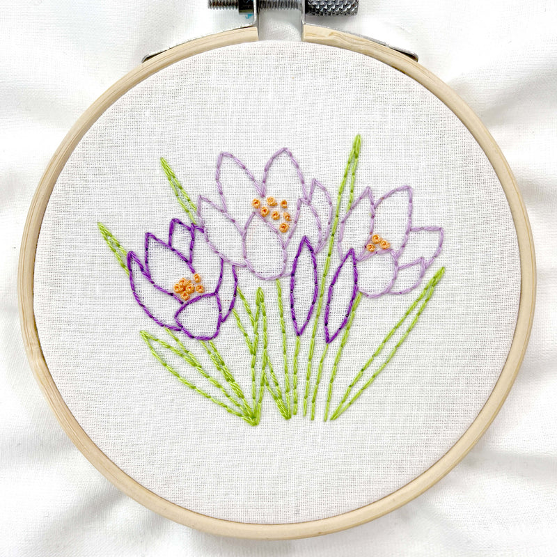 Crocus embroidery kit