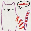 Cc Cat embroidery pattern - iron-on