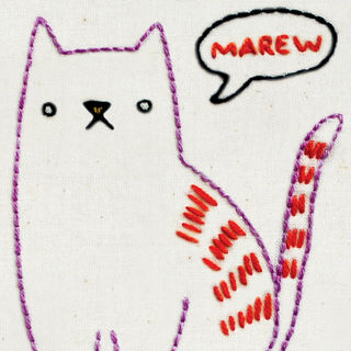 Cc Cat embroidery pattern - PDF