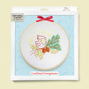 Cardinal Evergreens embroidery kit