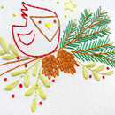 Cardinal Evergreens embroidery kit