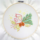 Cardinal Evergreens embroidery kit