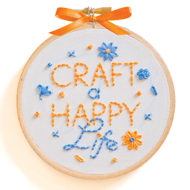 "Craft a Happy Life" embroidery kit