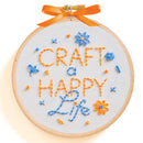 Craft a Happy Life embroidery pattern - PDF