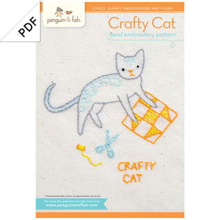 Crafty Cat embroidery pattern - PDF