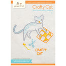 Crafty Cat embroidery pattern - iron-on