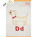 Dd Dog embroidery pattern - PDF