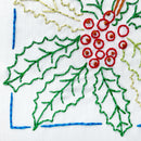 December Holly embroidery kit