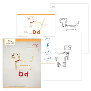 Dd Dog embroidery pattern - PDF
