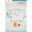Ee Elephant embroidery pattern - iron-on