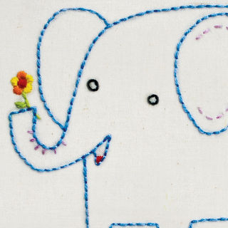 Ee Elephant embroidery pattern - PDF