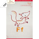Ff Fox embroidery pattern - PDF