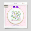 February Violet embroidery kit