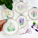 First Blooms - 5 embroidery kit bundle