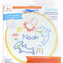 Fishies embroidery kit for beginners - customizable