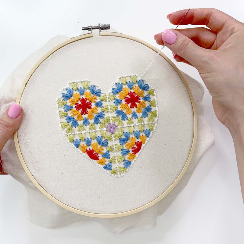 Embrodery Square Granny Square embroidery kit