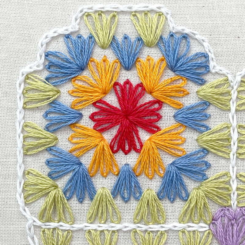 Embrodery Square Granny Square embroidery kit