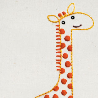 Gg Giraffe embroidery pattern - PDF
