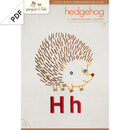 Hh Hedgehog embroidery pattern - PDF