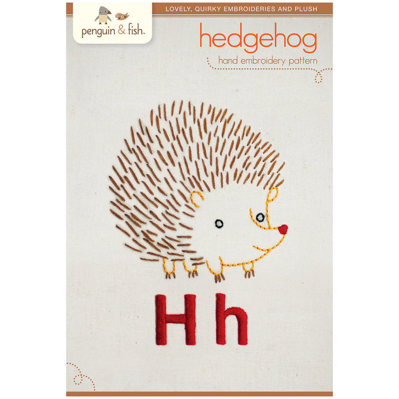 Hh Hedgehog embroidery pattern - iron-on