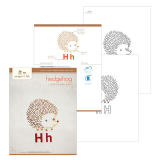 Hh Hedgehog embroidery pattern - PDF