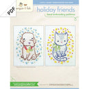 Holiday Friends embroidery pattern - PDF