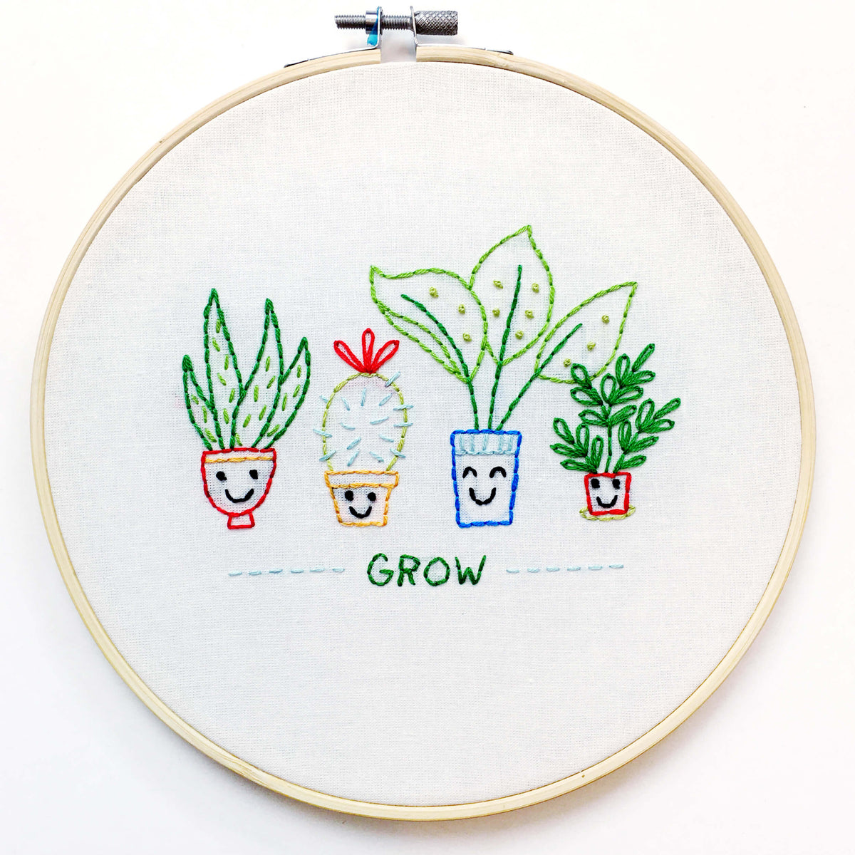 embroidery plants Houseplants embroidery kit