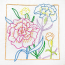 January Carnation embroidery kit