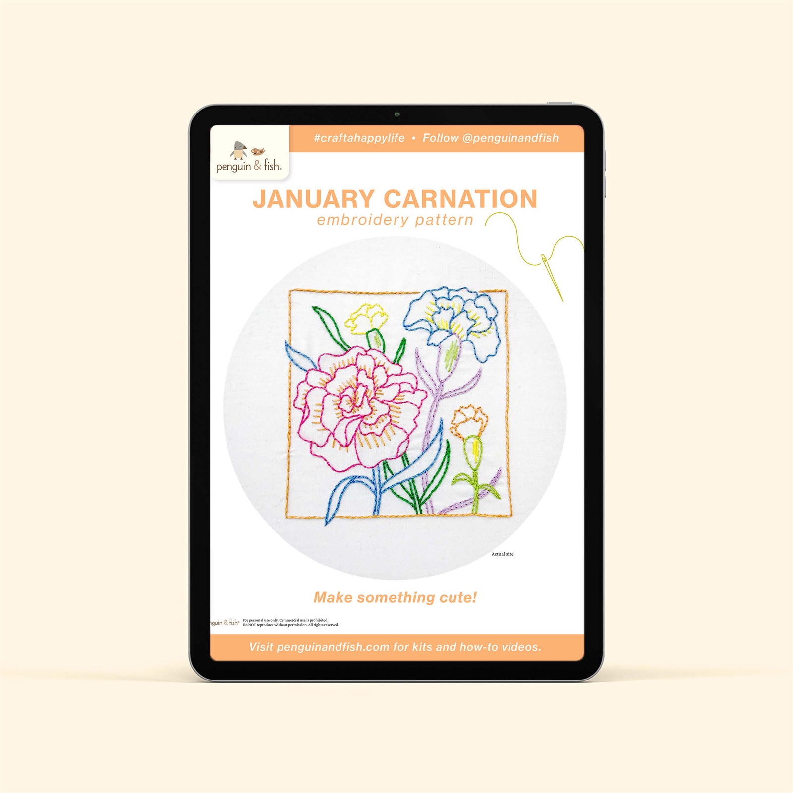 January Pattern January Carnation - PDF pattern